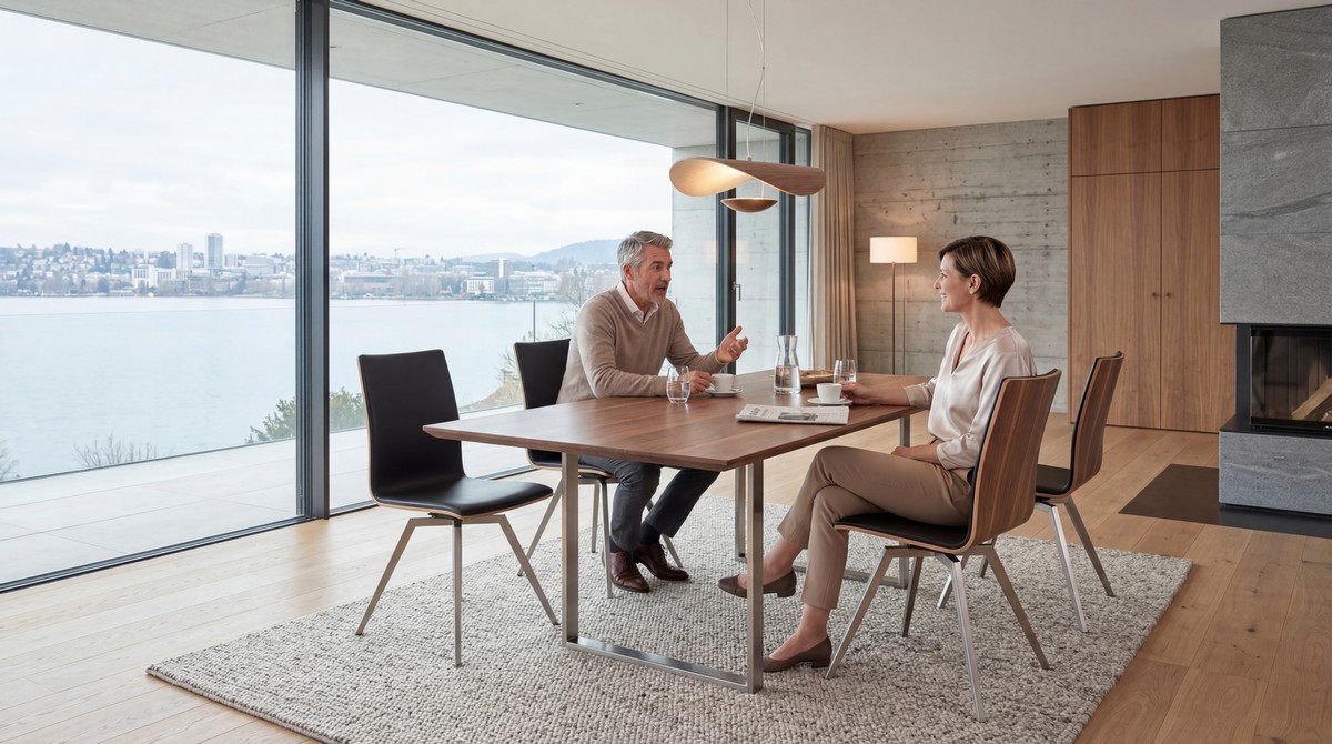 Saba mit Holzrücken fürs Esszimmer bequem